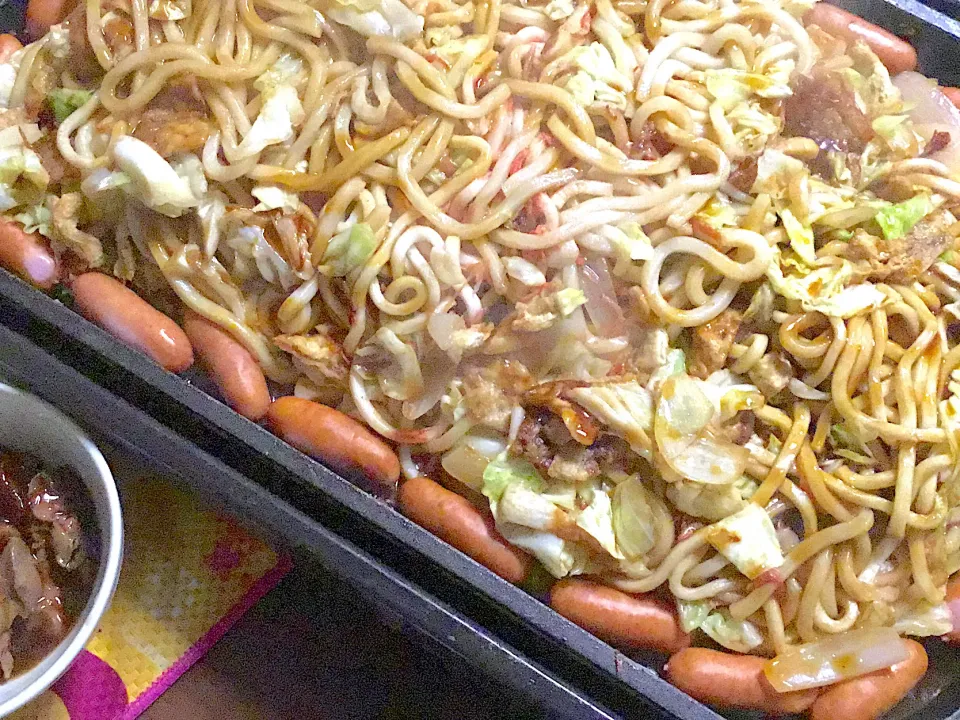 焼きうどん　鶏肝煮|掛谷節子さん