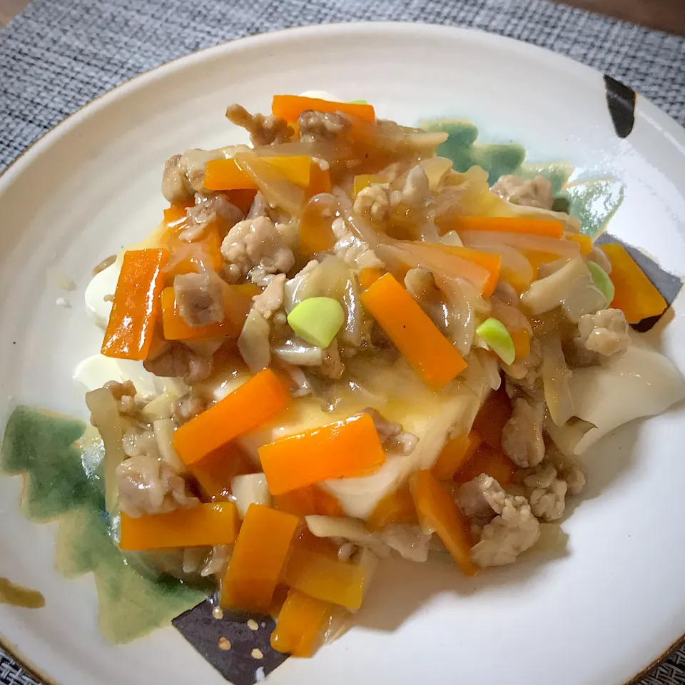 豆腐の肉野菜あんかけ|まきさん