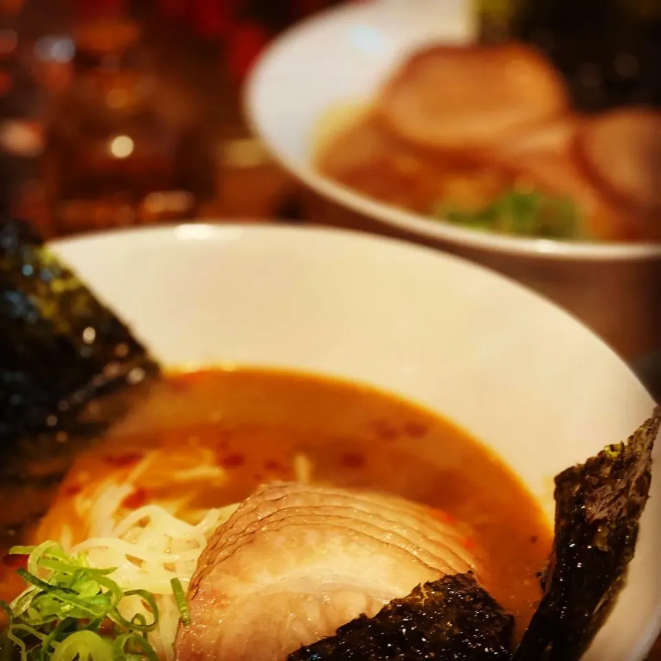 Hot & Spicy Beef Stock Miso Soup 🍲 with Ramen Noodles 
Pork Chashu  & Nori,Negi 
#noodles #homemade #beefstock #soup #ramen #chefemanuel|Emanuel Hayashiさん