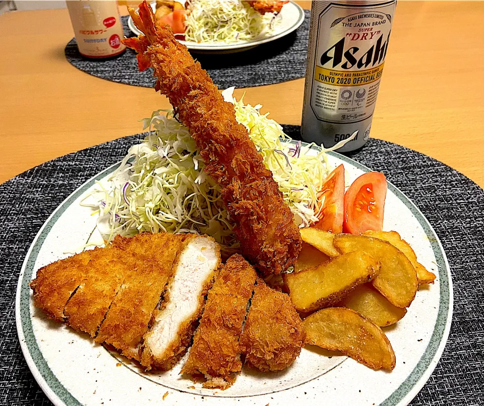 とんかつさぼてんのロースカツと海老フライをテイクアウトで|須佐 浩幸さん