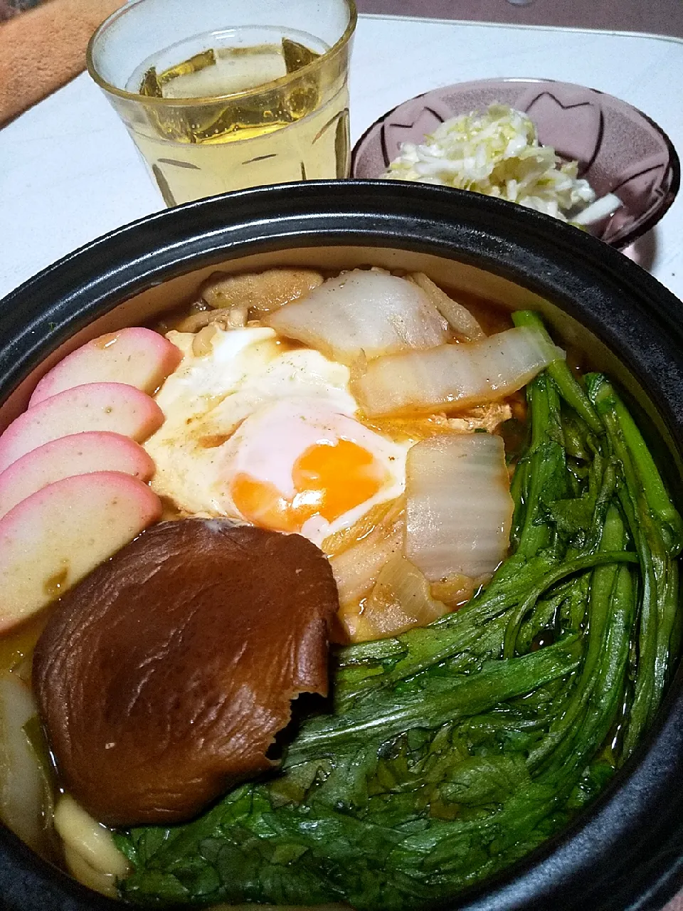 今日の晩御飯
※名古屋めし味噌煮込みうどん
※酢キャベツ
※ブランデーハイボール|れあMIXさん