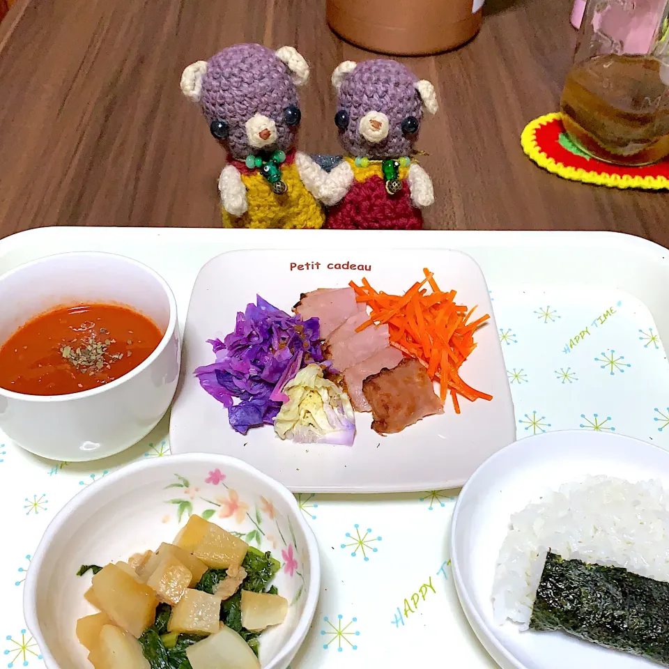 Snapdishの料理写真:10分で用意したお昼ごはん(￣▽￣;)|chagashiさん