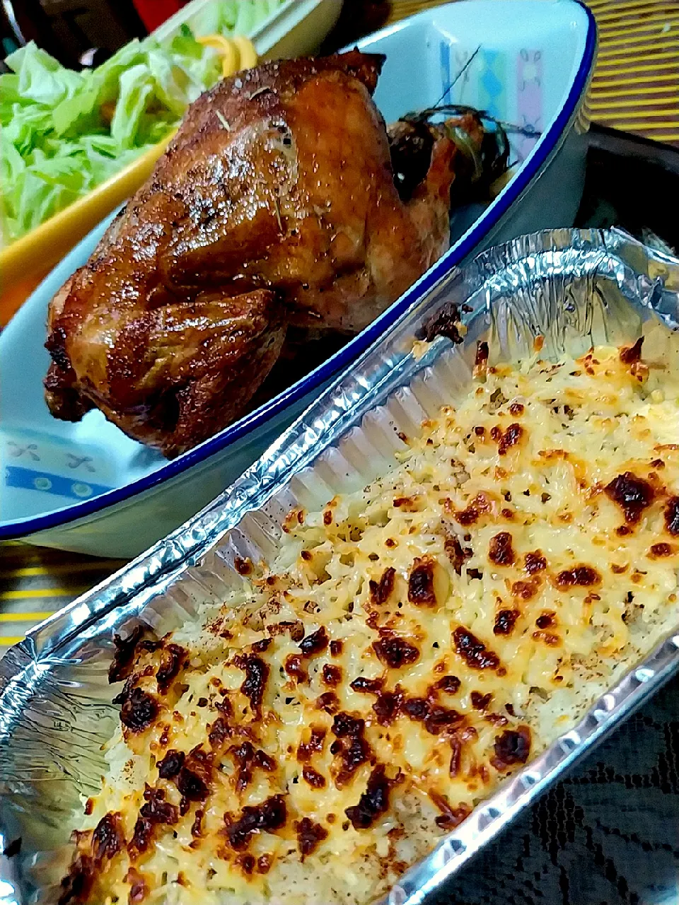 roast chicken and mashed potatoes|Chescaさん