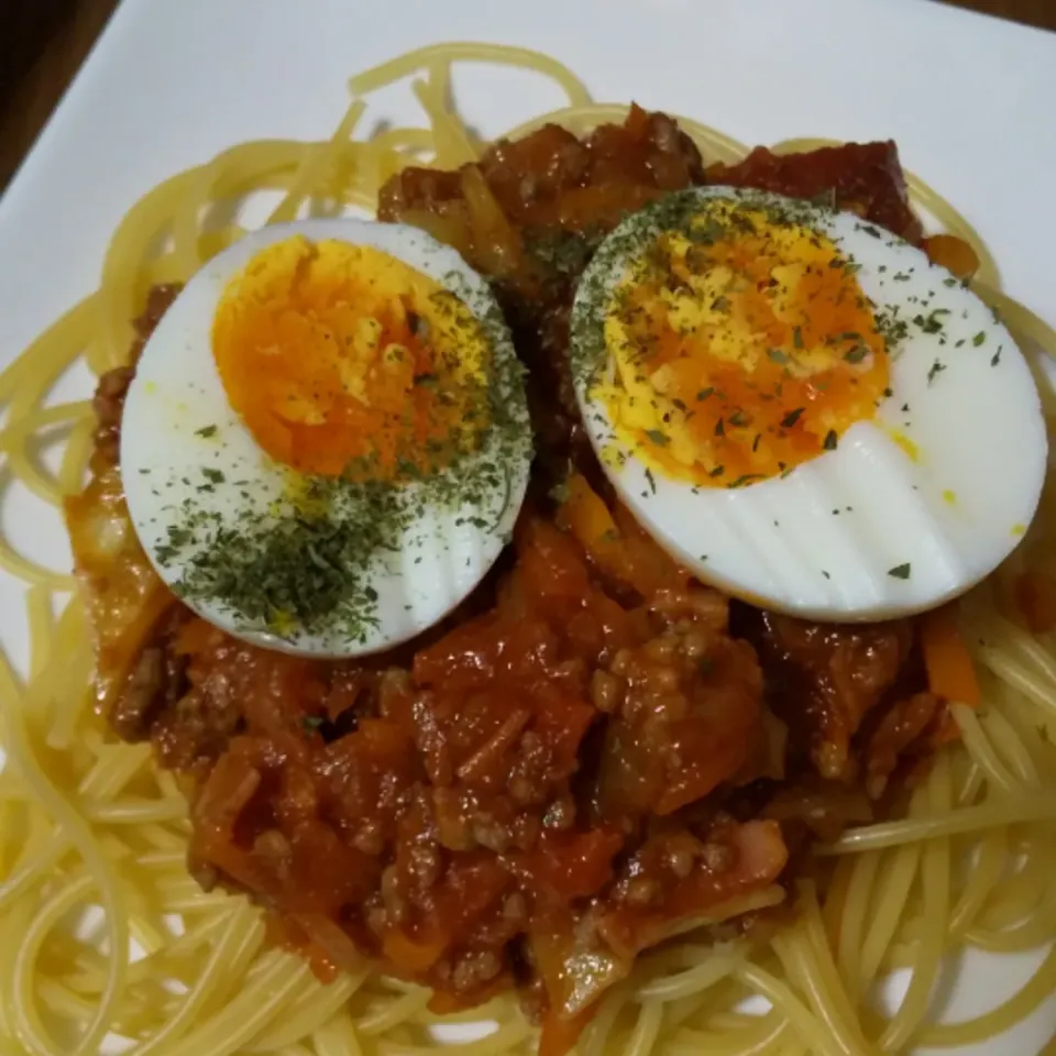 お昼ご飯(ミートスパ)|けーこさん