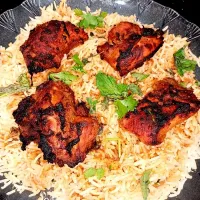 Snapdishの料理写真:yummy BBQ chicken briyani|shaimashaizzzzさん