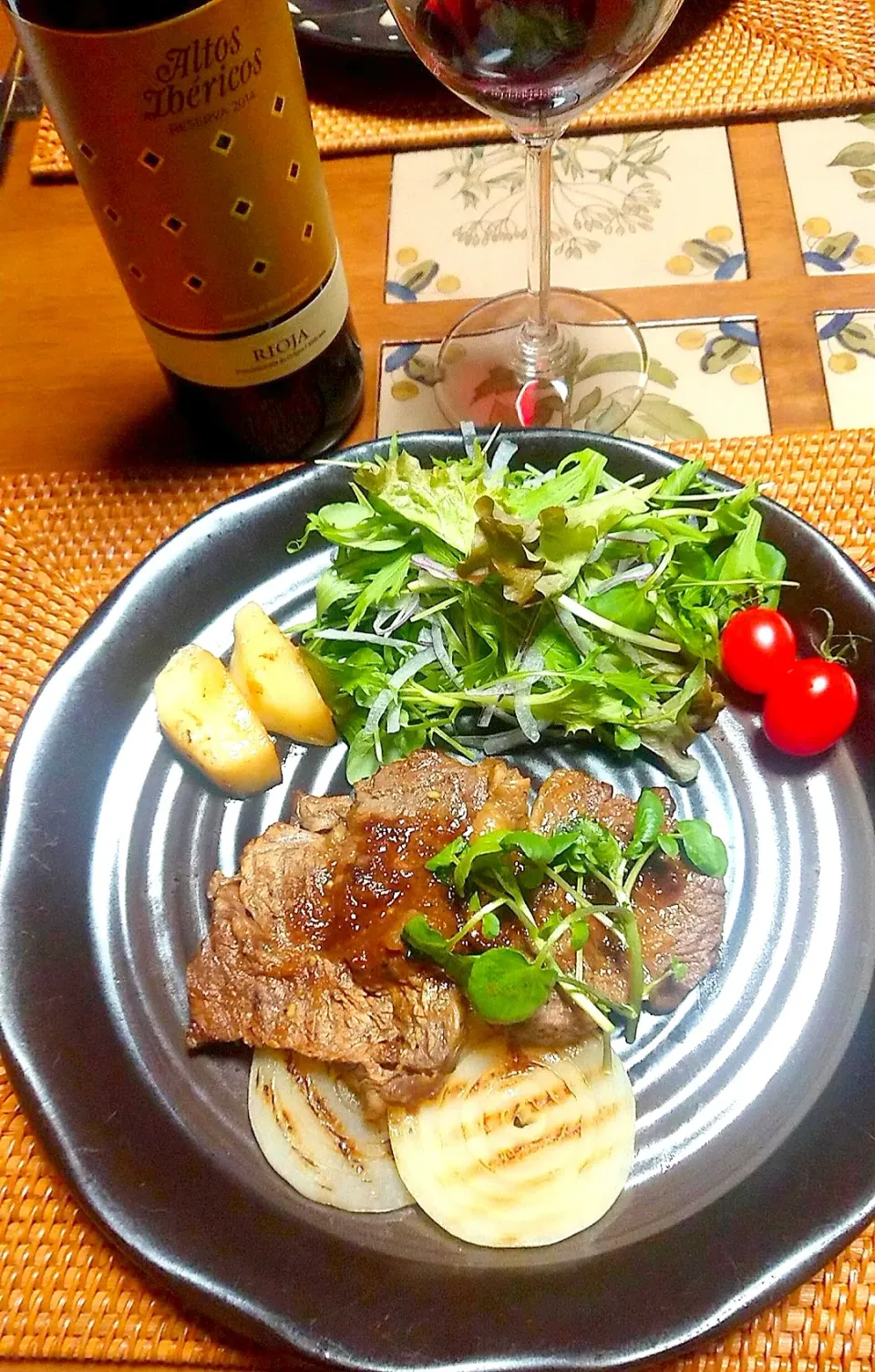 ステーキ&赤🍷|ぱおさん