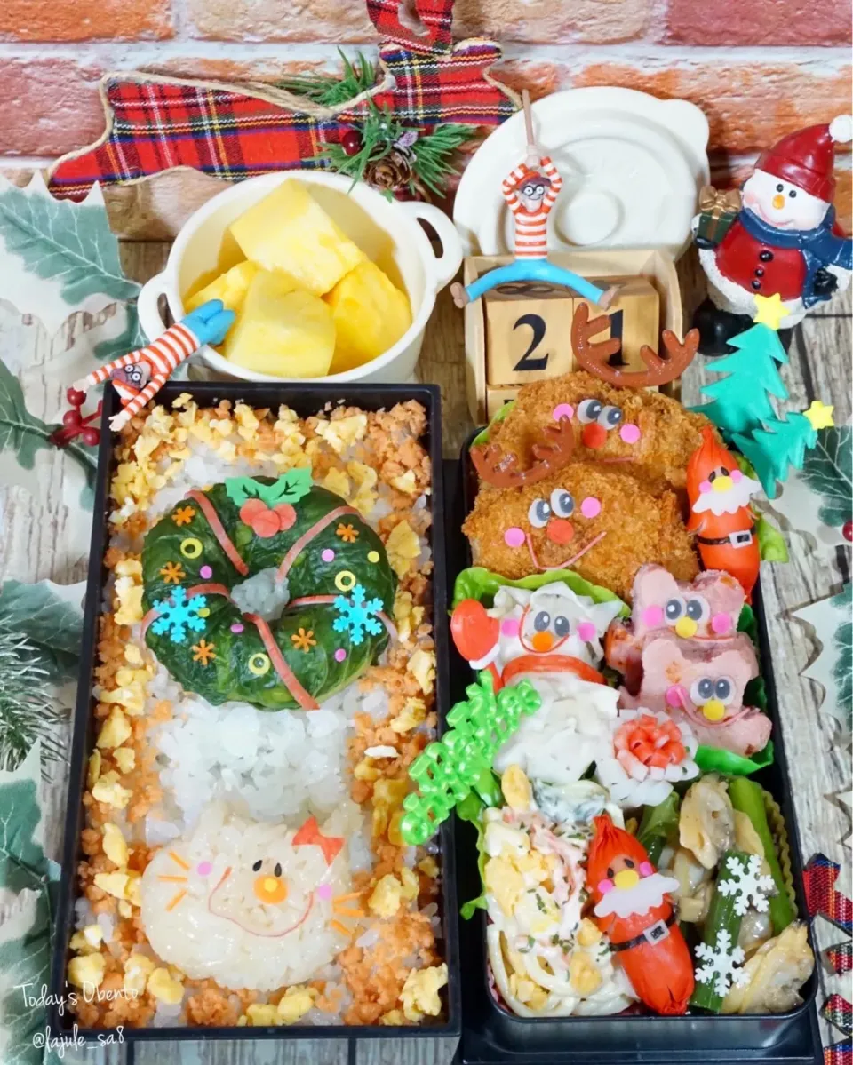 野沢菜リースぉ弁当🎄|La-Jule Sa8さん