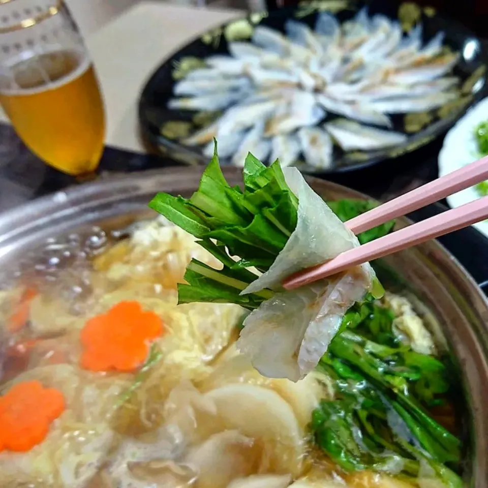 Snapdishの料理写真:お初ののどぐろしゃぶしゃぶ🍲|Kaorinboさん