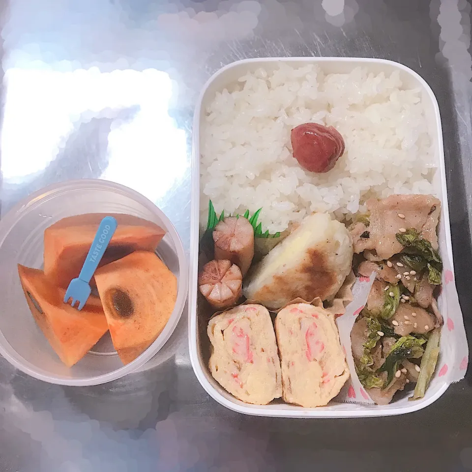 豚白菜の胡麻味噌炒め弁当|おいもさん