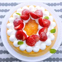 苺たっぷりのせチーズケーキです🍓