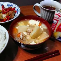 Snapdishの料理写真:朝から豚汁でスタート！|わかゆっきーさん