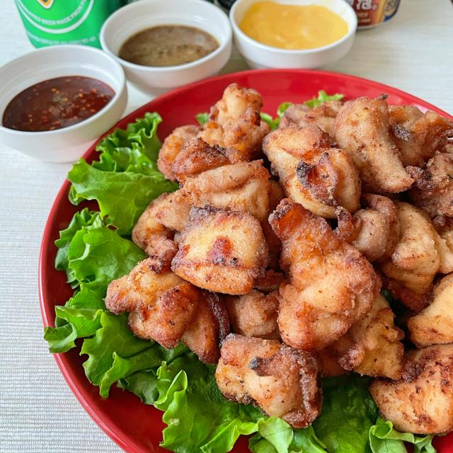 鶏の唐揚げと韓国テイストなディップソース アッチ Snapdish スナップディッシュ Id P4lqma