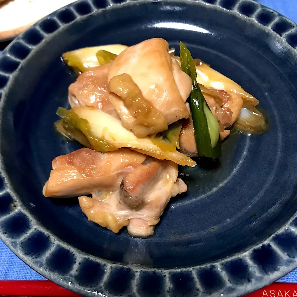 鶏とねぎの照り焼き|あさかさん