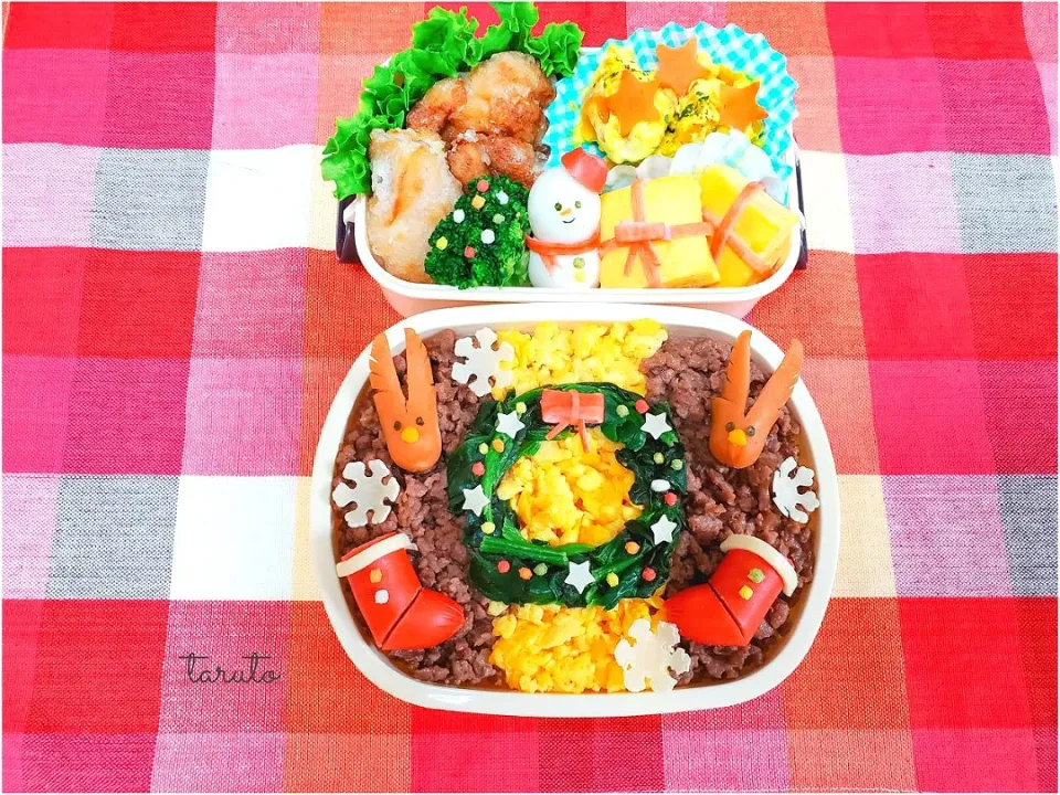 Snapdishの料理写真:Xmas🎄🌟そぼろ弁当😋🍴|taruto⭐️さん