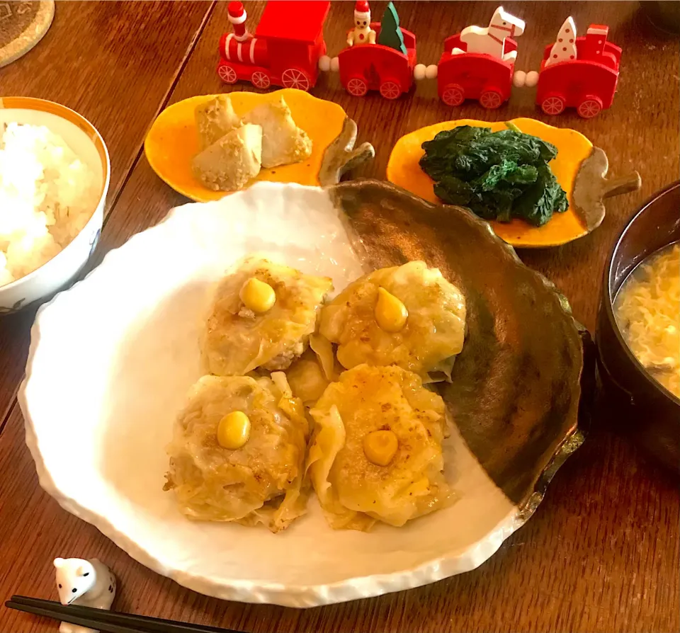 晩ごはん #コウケンテツさんレシピ #大きい焼売|小松菜さん