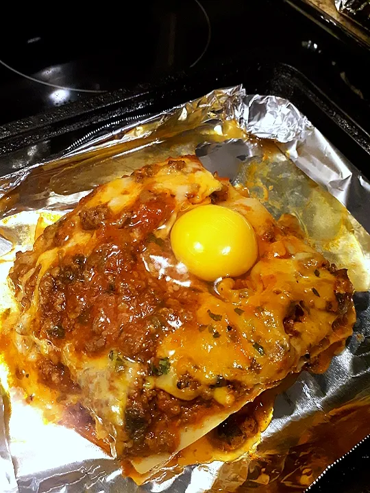 egg on lasagna|Sophieさん