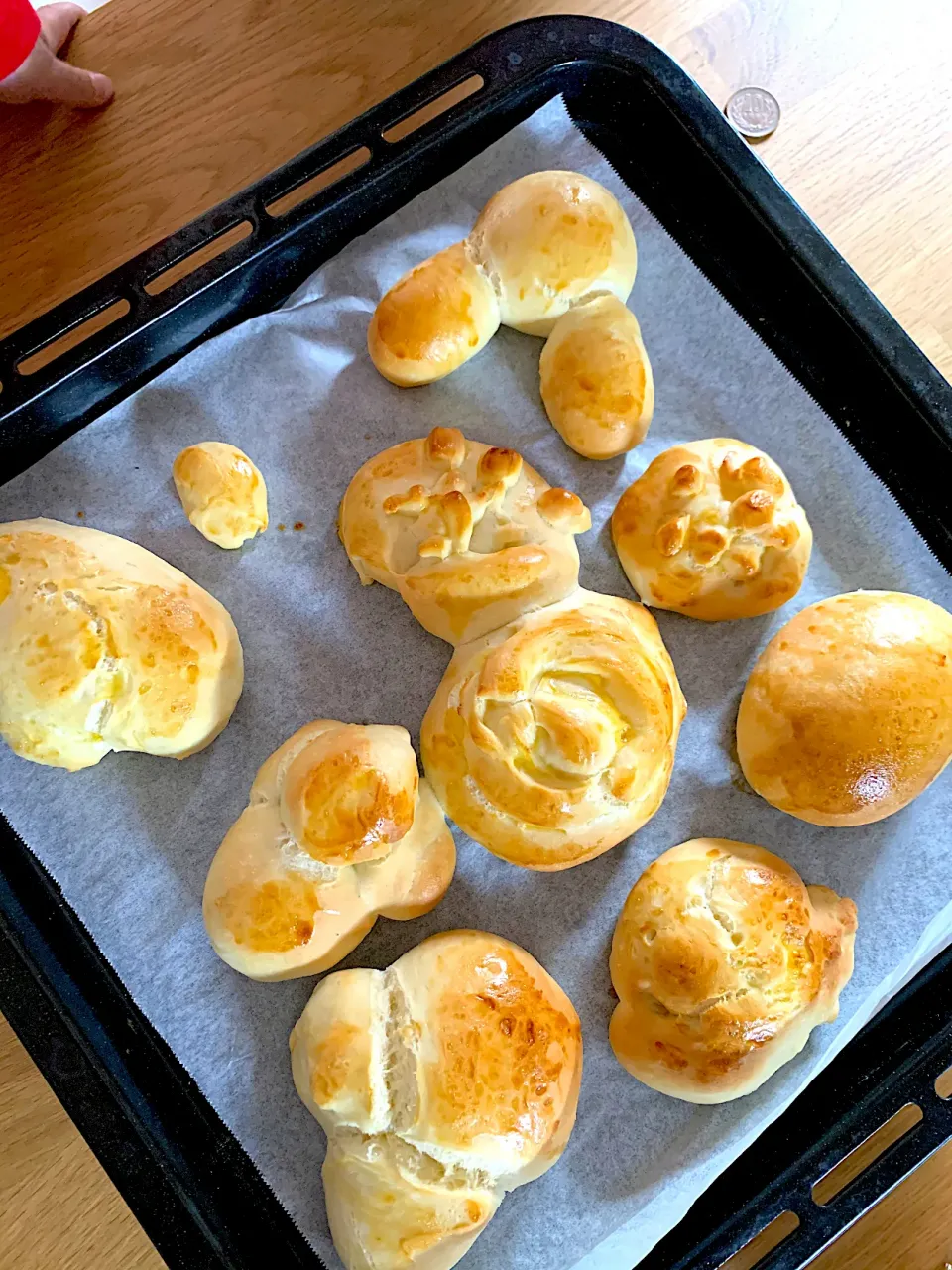 5歳と3歳の粘土遊びのようなパンづくり🥐|maSami＊さん