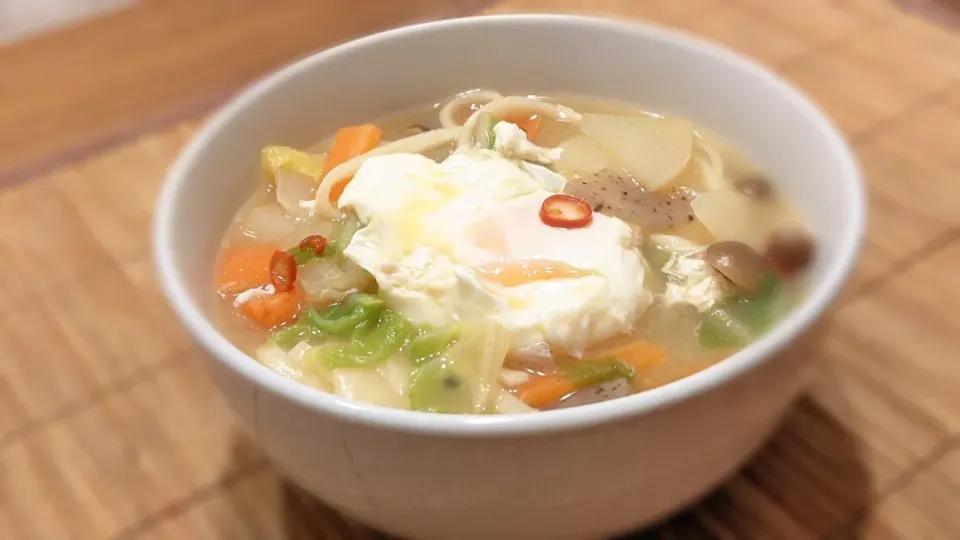 味噌煮込みうどん〜
の晩ごはん✨|kaz(*･ω･)さん