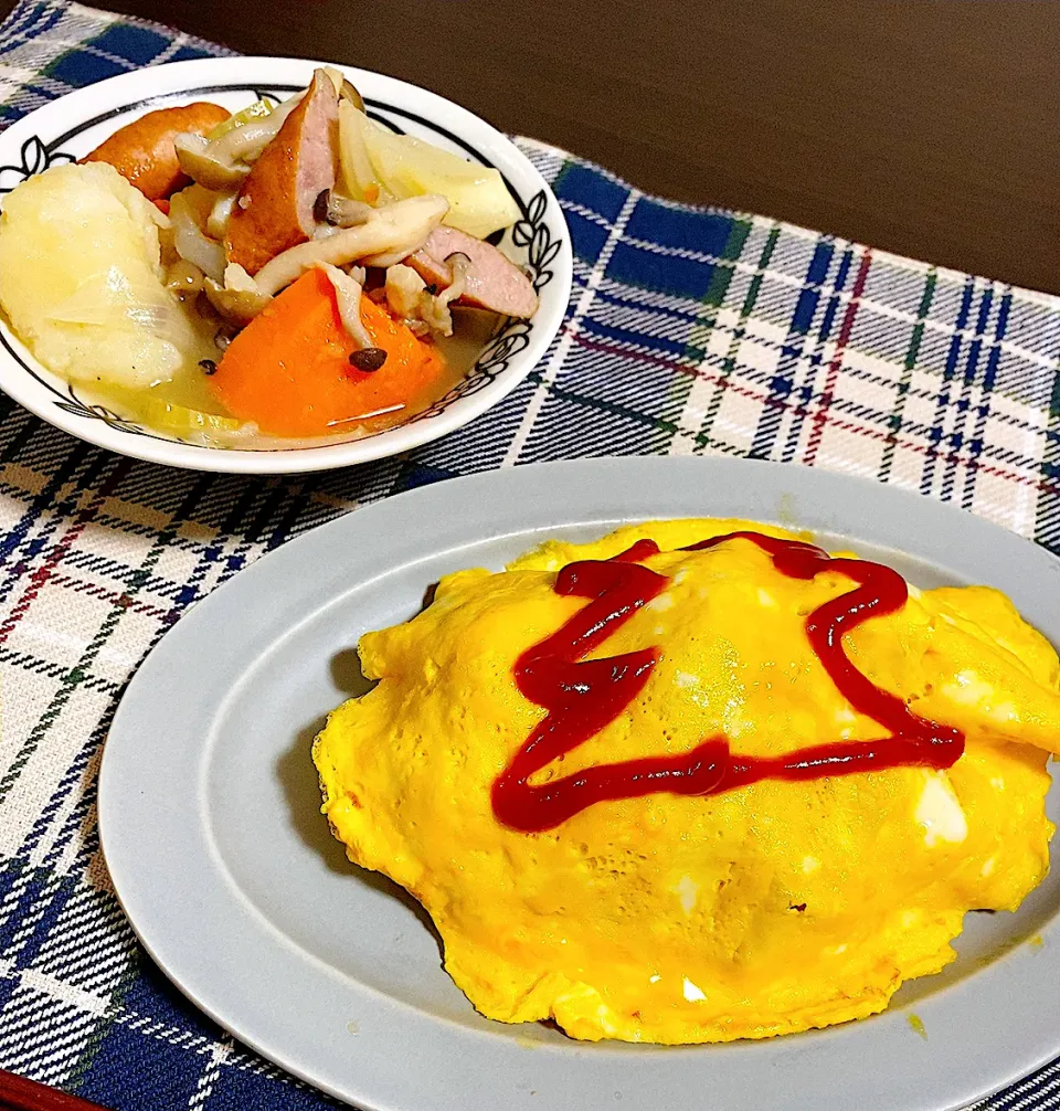 チキンオムライスとポトフ|ちぐあささん