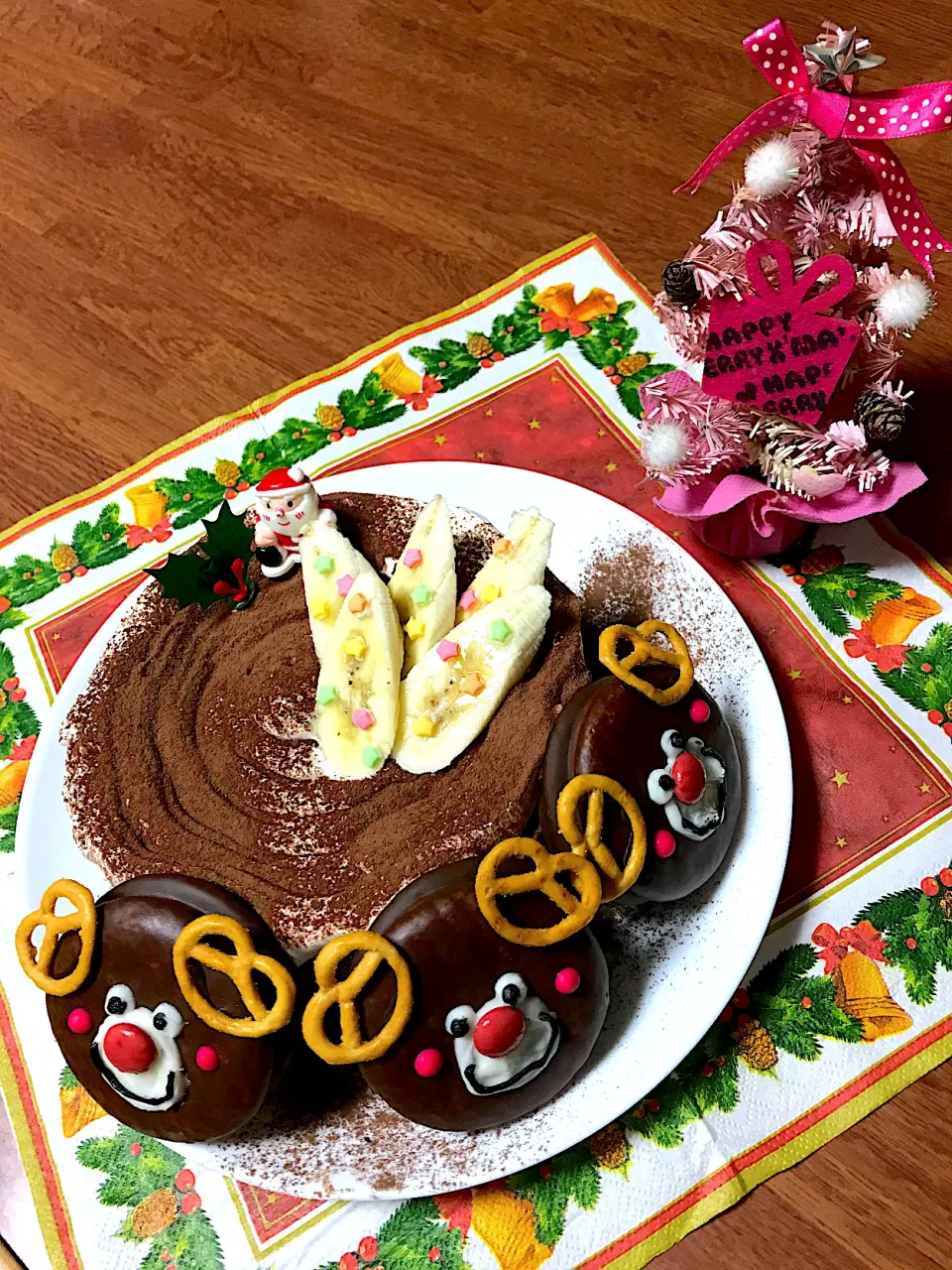 クリスマスチョコレートチーズケーキ🖤|かなさん