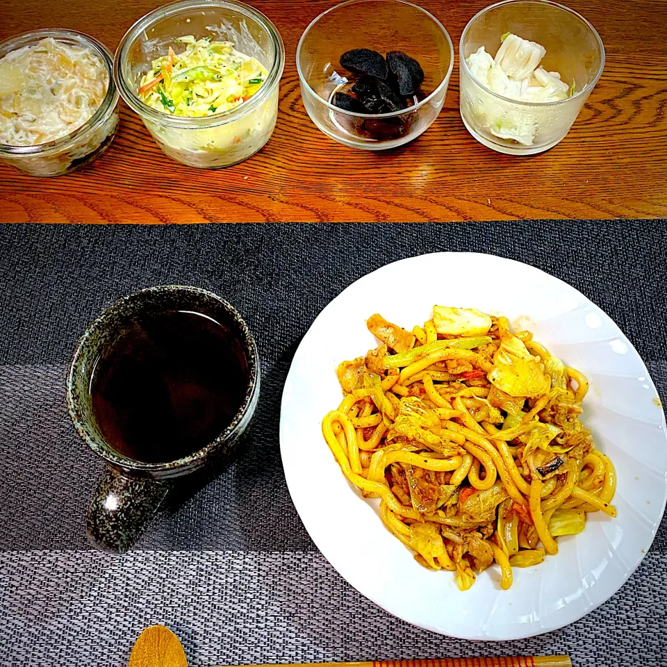 Snapdishの料理写真:焼うどん醤油味|yakinasuさん