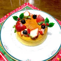 Snapdishの料理写真:クリスマスチーズスフレケーキ🎄|鈴木美穂さん