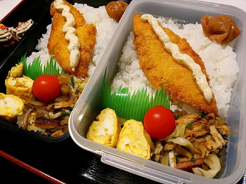 夫弁当、息子弁当|みどりさん