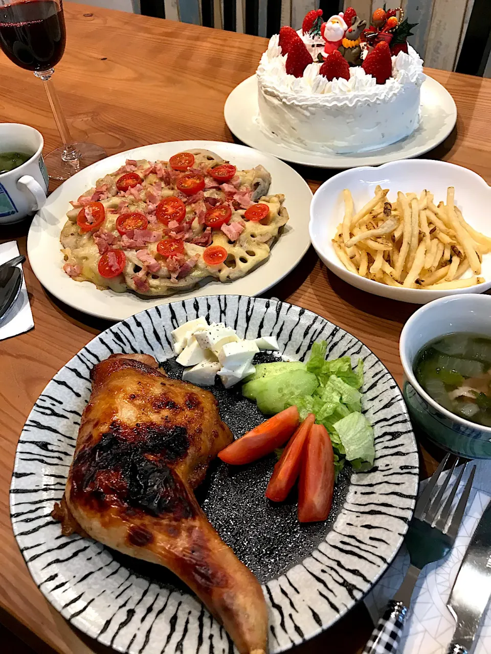 Snapdishの料理写真:2020.12.24 (木) クリスマスディナー🎄🍽|あっきーよさん