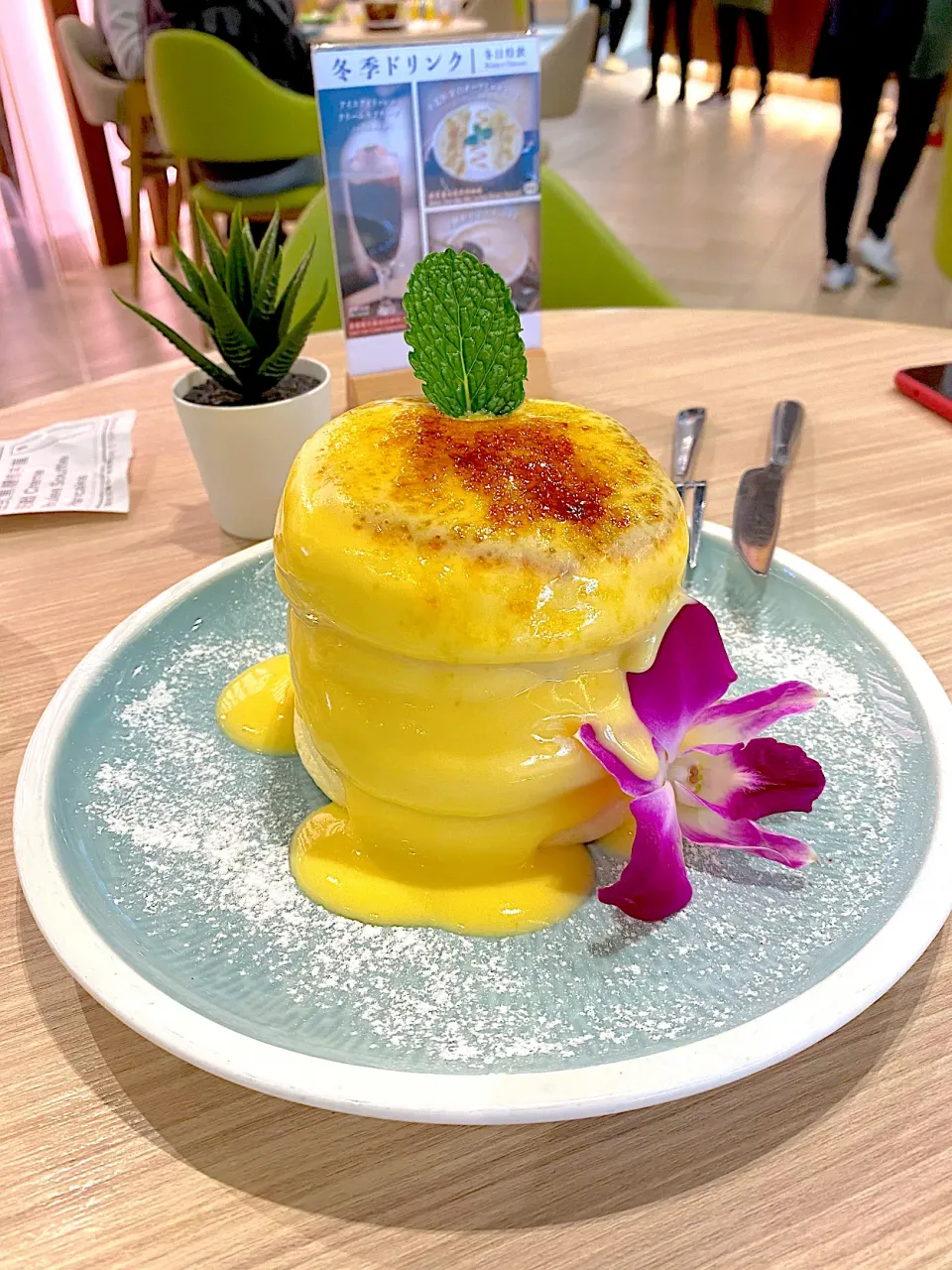 Cream brûlée soufflé pancakes|skyblueさん