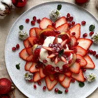 🍓苺の絨毯🍓ベーグルフレンチトースト