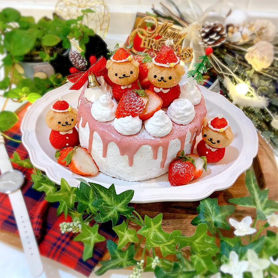 いちごサンタのクリスマスケーキ|せいこさん