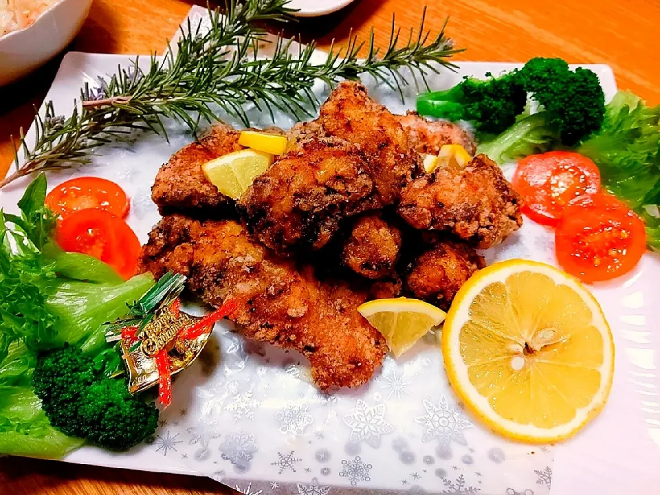 Snapdishの料理写真:咲きちゃんさんの料理 胸肉でカレー風味の唐揚げ|Naomi Furuyaさん