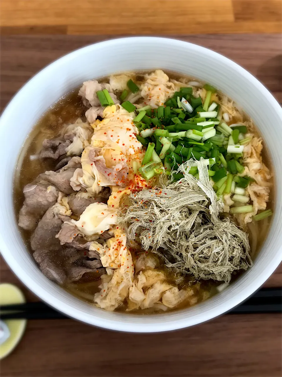 餡かけ肉たまごうどん…じゃなくて冷麦w|morimi32さん