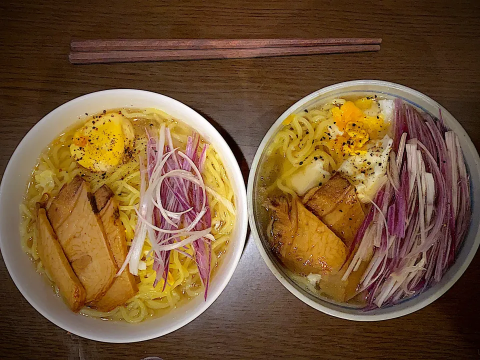 塩ラーメン　赤ネギ　卵　焼豚　粗挽き胡椒|ch＊K*∀o(^^*)♪さん