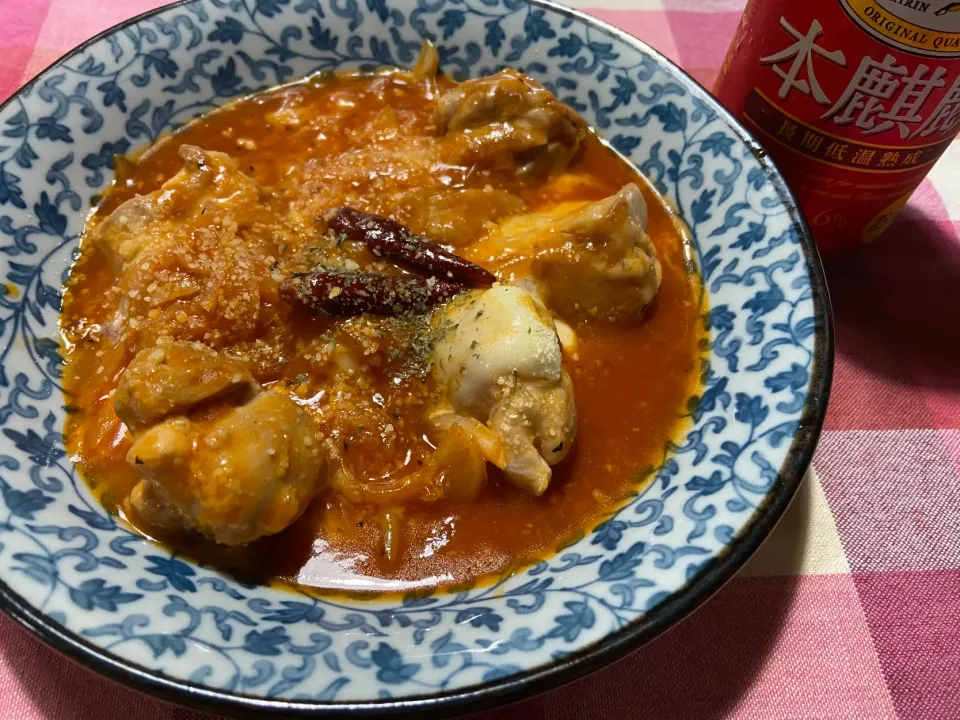 チキンのトマトソース煮|ハルのただ飯さん