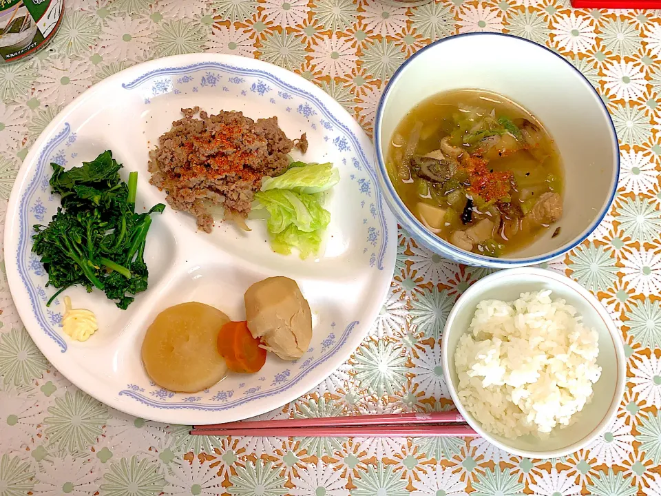 肉味噌定食の朝食|小林順子Ayumu1988さん