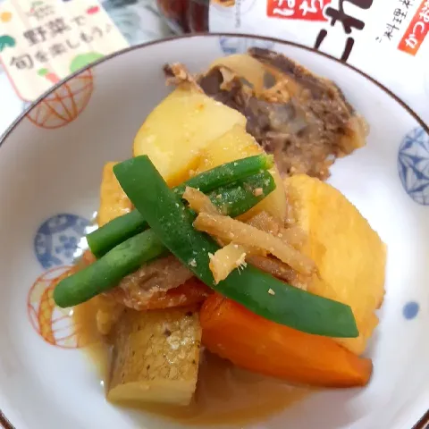 「じゃがいも」を使ってみたSnapdishの料理・レシピ写真:🔷🎄🍗鶏ガラde鶏白濁🥔メークインと厚揚げの味噌煮🔷