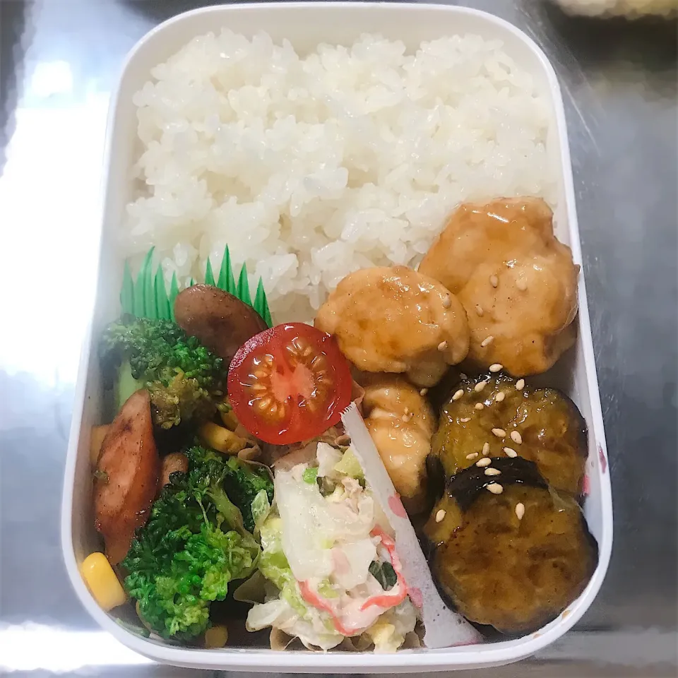 ナスとささみの照り焼き弁当|おいもさん