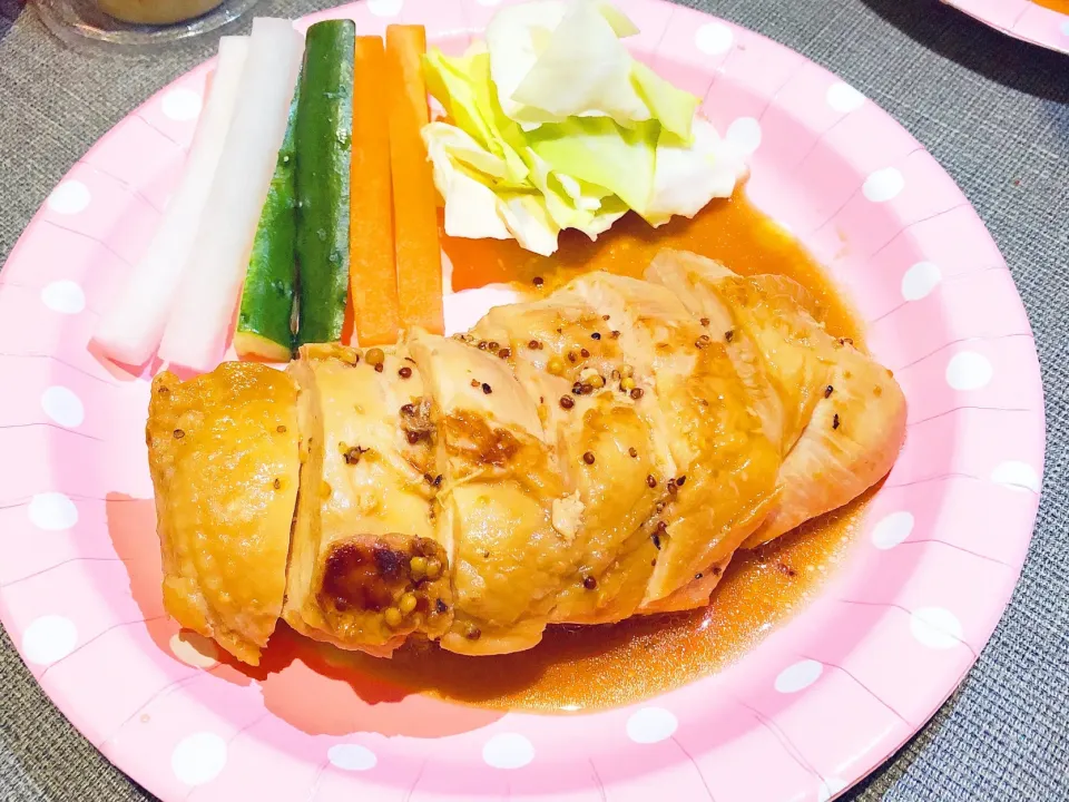 Snapdishの料理写真:ハニーマスタードチキン|ゆっきー♪さん