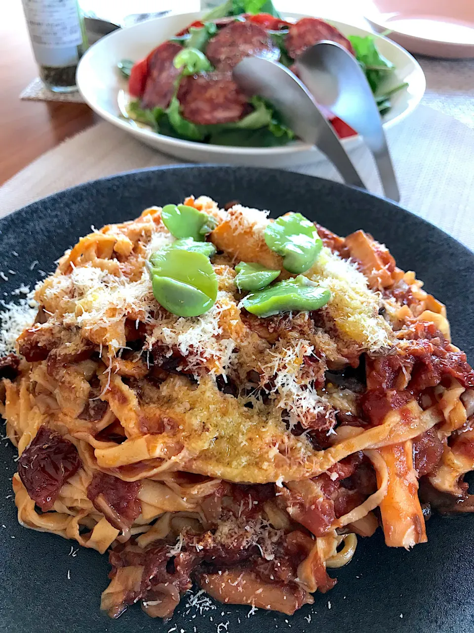 手打ちパスタでプッタネスカ　ランチ|なお🅿️さん