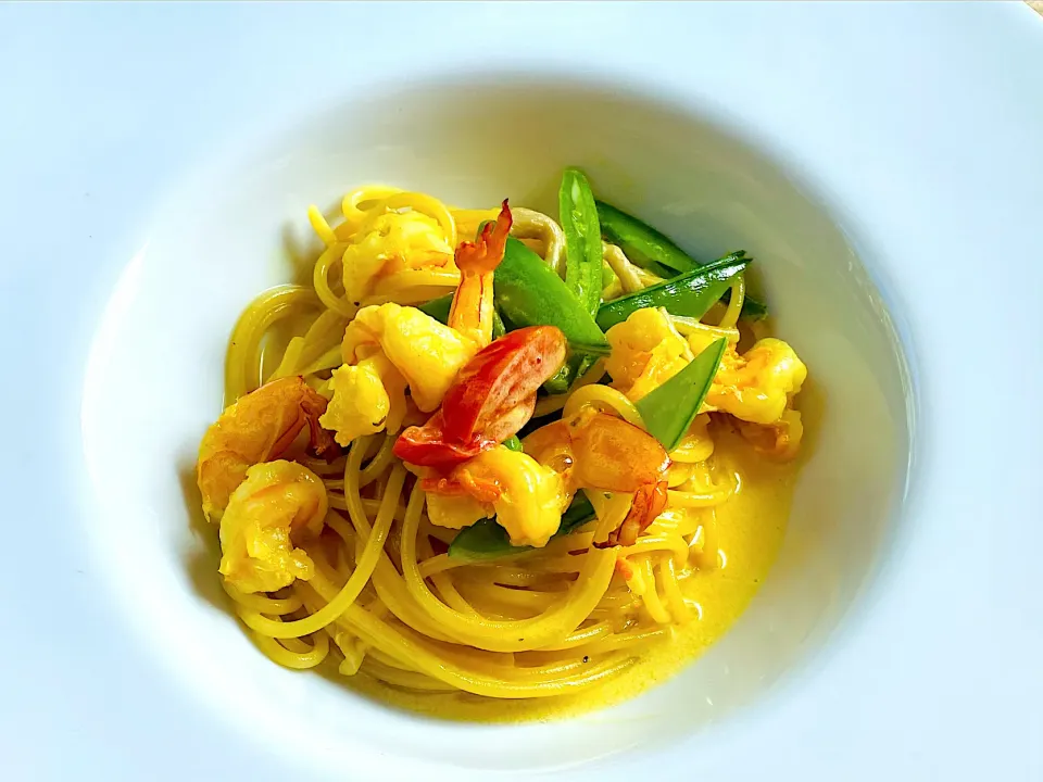 Shrimp Spaghetti with Saffron Sauce|Kent 1さん