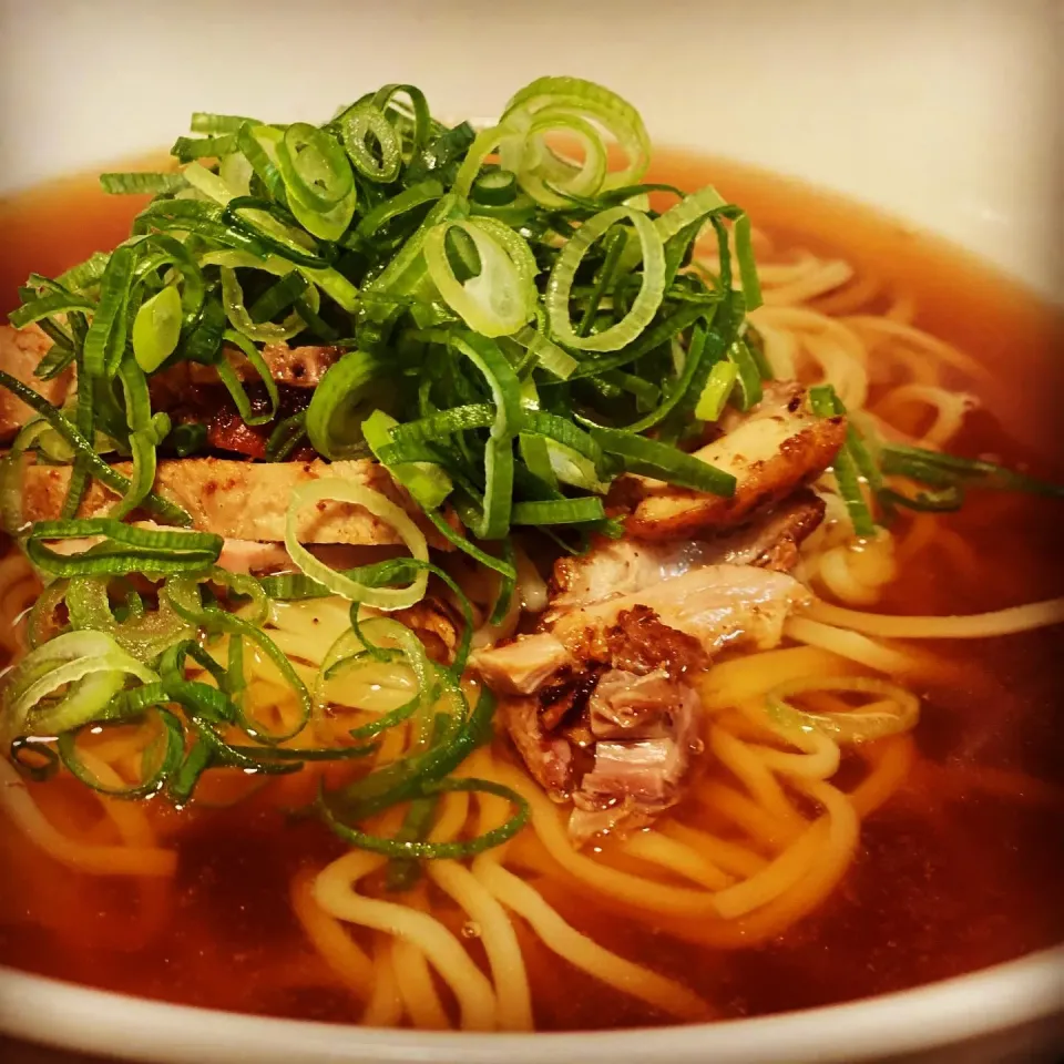 Duck Consommé with Ramen Noodles 🍝 And Roast Duck &  Negi  
Smoked Duck Breast Celery & Apple 🍎 Salad with  Caesar Dressing 
#soupstock #consommé #duck #chefe|Emanuel Hayashiさん