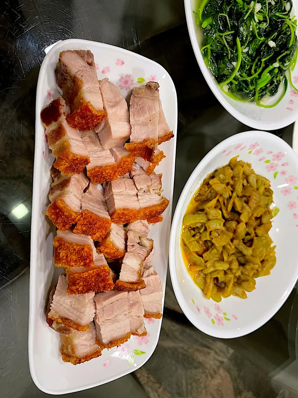 Roast pork, spinach and bittergourd|Ong Sor Fernさん