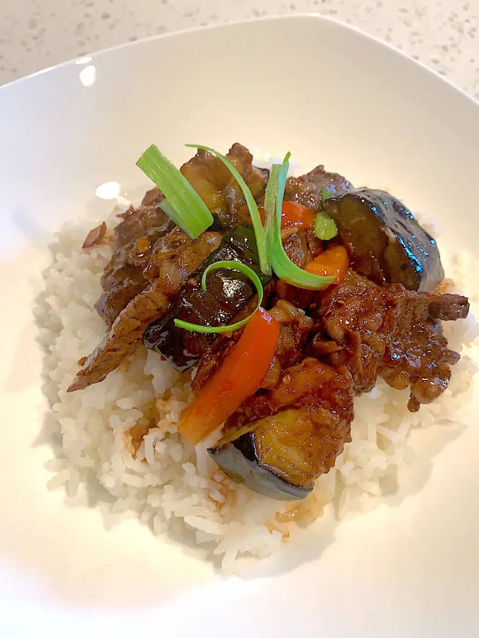 Beef with eggplant in garlic sauce🍆|🌺IAnneさん