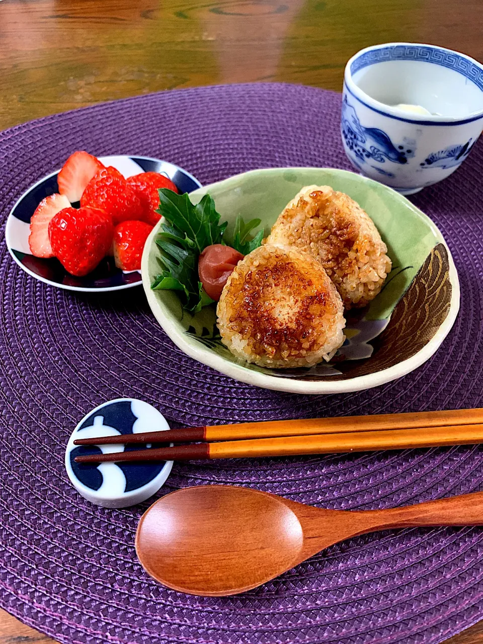 焼きおにぎりの朝ごはん|チコさん