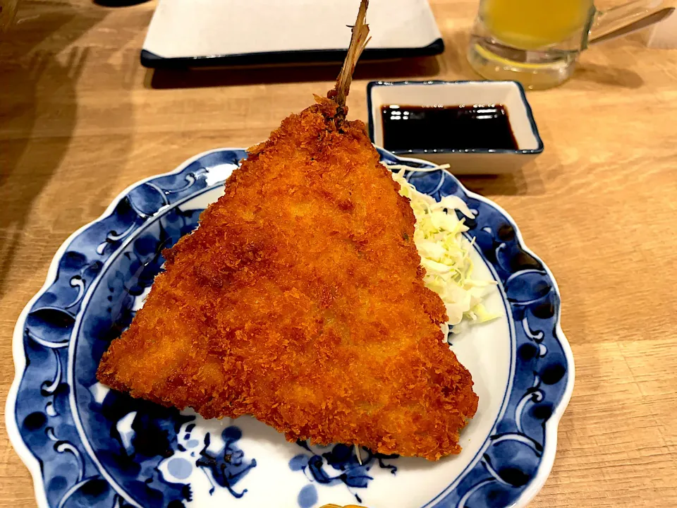 Snapdishの料理写真:大判アジフライ|T. Wonderさん