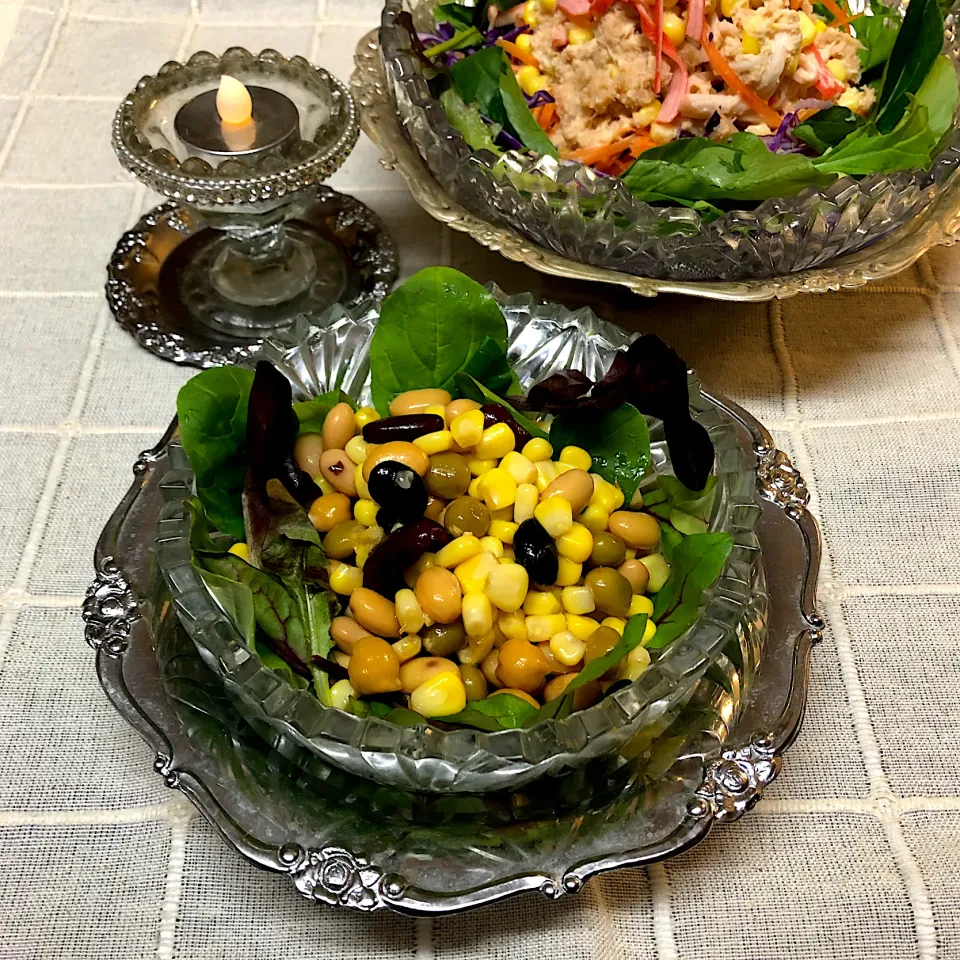 ミックスビーンズ＊コーン缶🌽サラダ🥗|henryさん