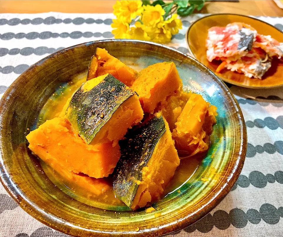 ボンちゃんのかぼちゃん🎃炒め煮🎶|咲きちゃんさん