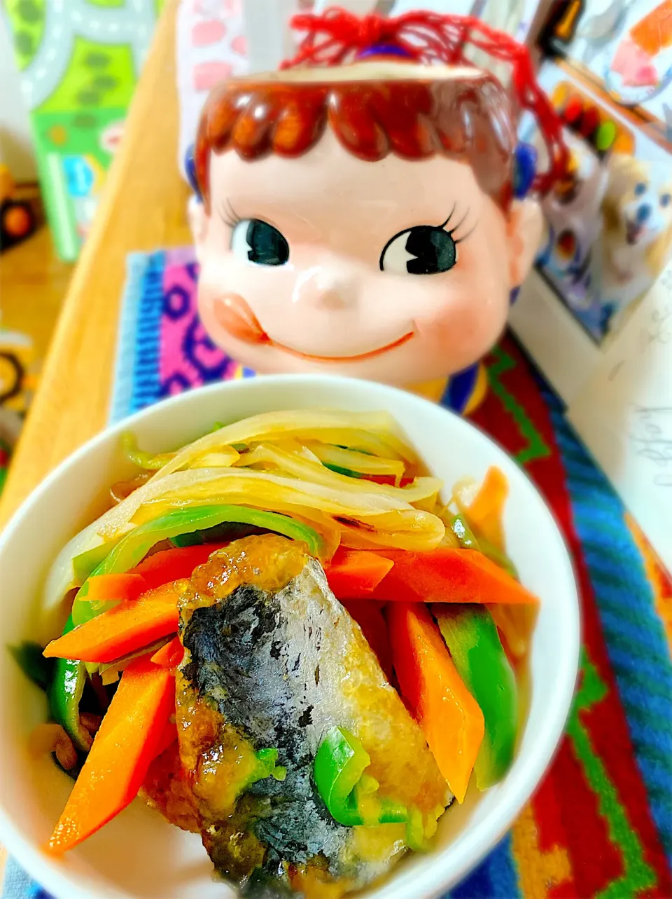 お野菜たっぷり♡骨までパクッとさわらの甘酢あん。|ぽき。さん