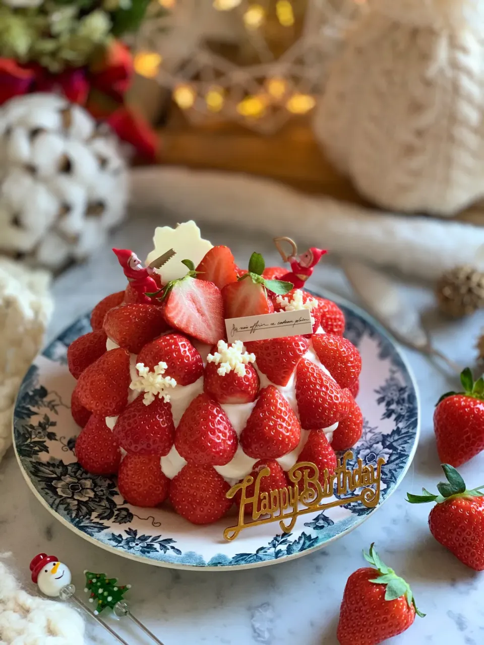 いちごのお山ケーキ🍓🍓🍓|lily_lily821さん